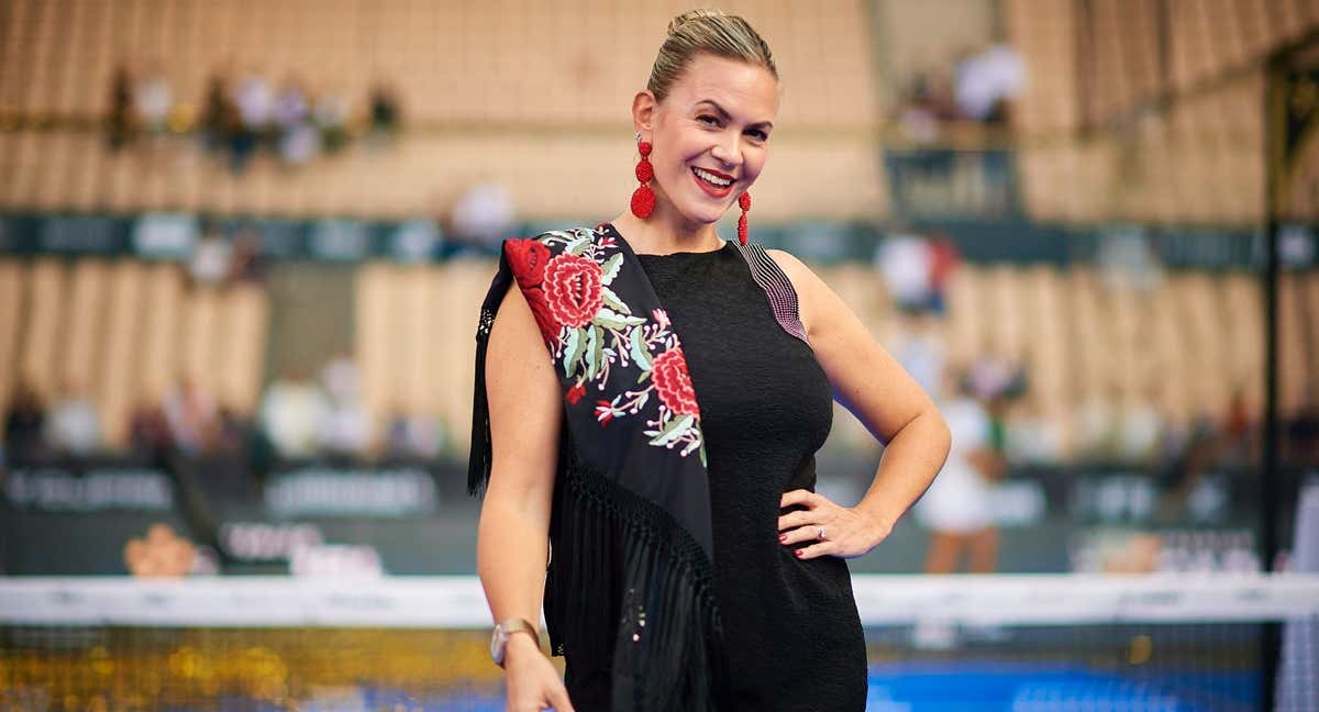 Bárbara durante el Premier Padel de Sevilla.