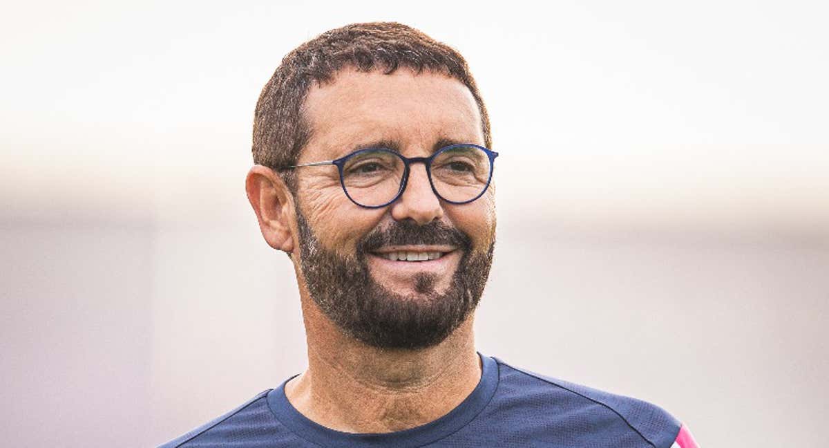 Bordalás, durante un entrenamiento.