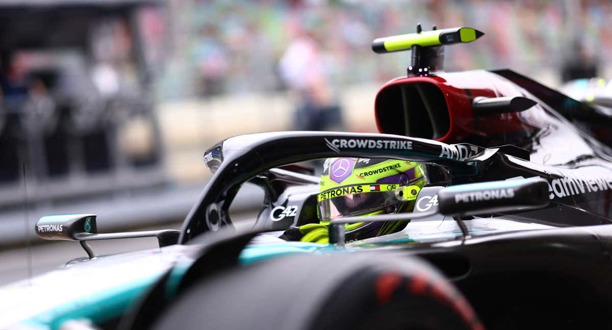 Lewis Hamilton, en Bakú./REUTERS