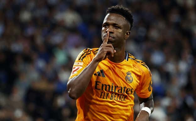 Vinicius manda callar al Reale Arena.  REUTERS