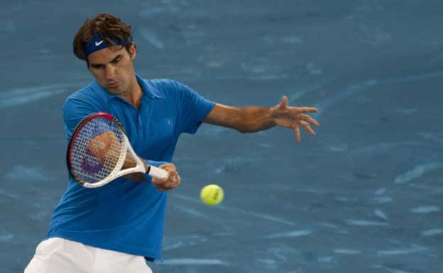 Roger Federer, durante el Mutua Madrid Open 2012.  Belen Diaz.