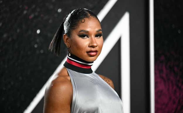 Jordan Chiles posa durante una gala de los MTV Music Awards. AFP