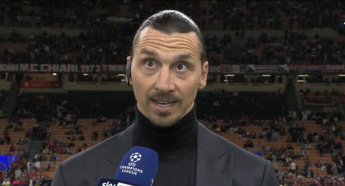 Ibrahimovic, en la retransmisión de Sky del Milan-Liverpool.