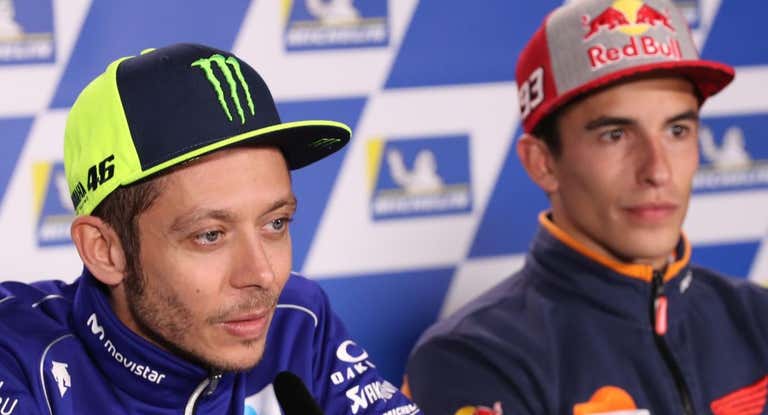 Valentino Rossi y Marc Márquez.