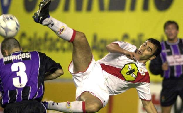 Quevedo, en un partido con el Rayo.