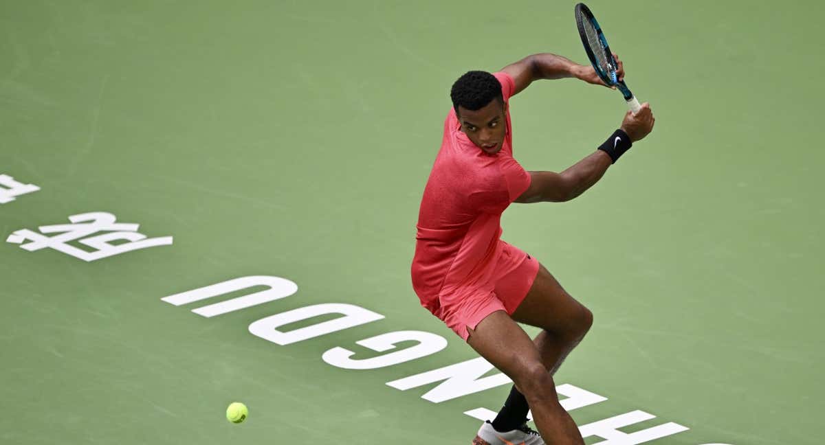 Mpetshi Perricard, durante su participación en el ATP de Chengdu.
