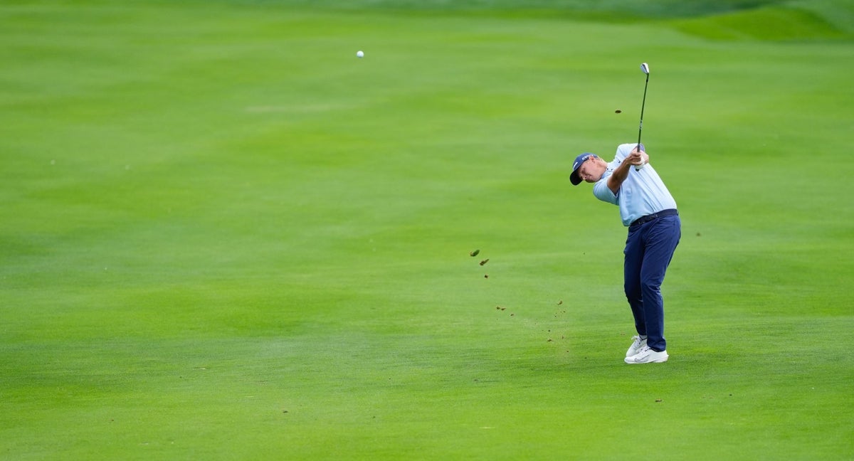 Sebastian Friedrichsen durante la primera jornada del Acciona Open de Golf.
