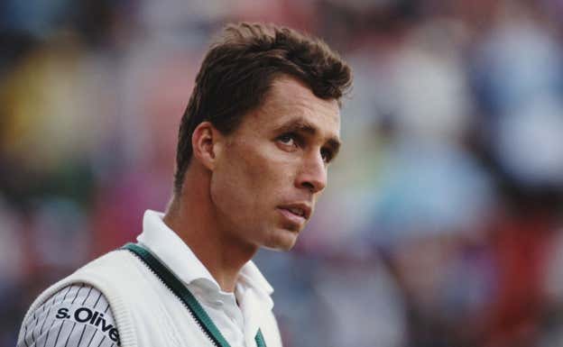 Ivan Lendl, durante el torneo de Queens en 1991.  Getty