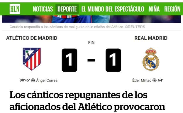 El mundo tacha de “locura total” y “caos” lo ocurrido en el derbi entre Atlético de Madrid y Real Madrid