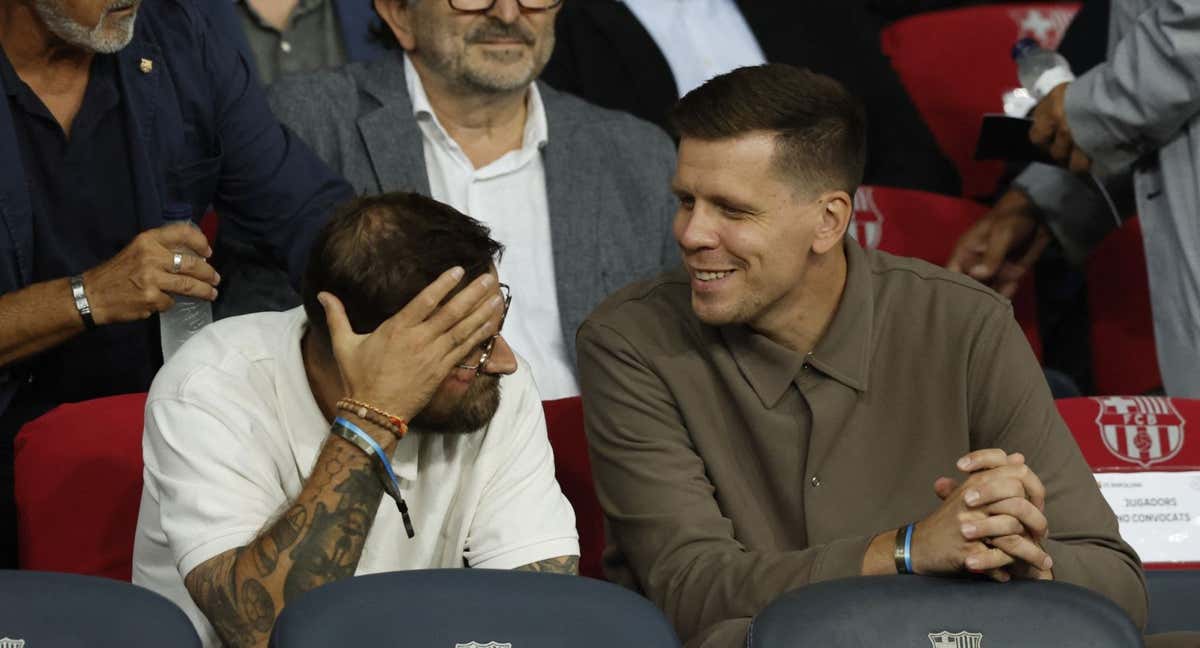 Szczesny, en el palco para del Barça - Young Boys.