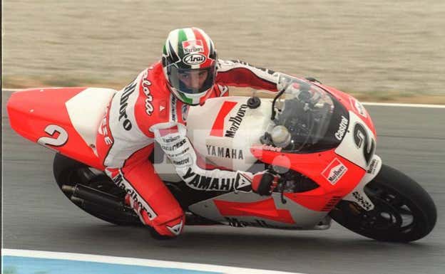 Luca Cadalora en su etapa de piloto.  EFE