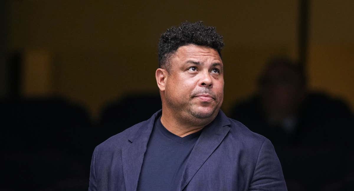 Ronaldo Nazario, en el palco del Bernabeú, esta temporada.