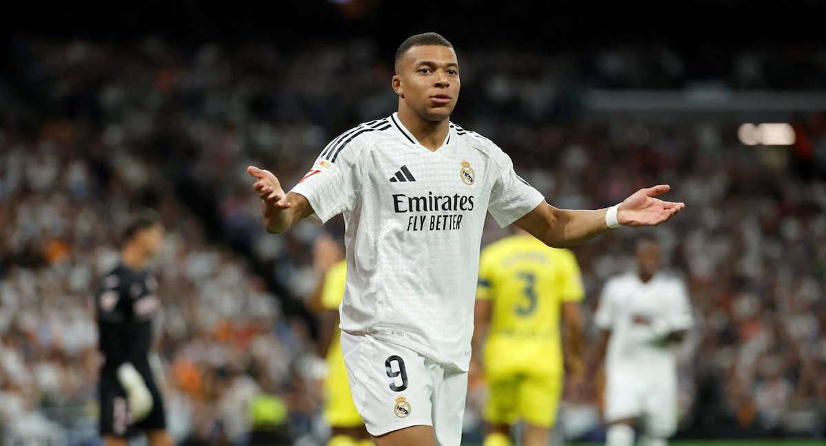 Mbappé, algo desesperado durante un partido.