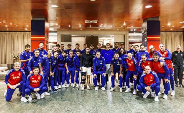 Concentración actual de la Selección, junto a los tres lesionados.  RFEF