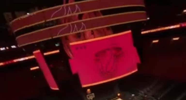 El Kaseya Center de Miami ya presume de su nueva pantalla customizada para los Heat.