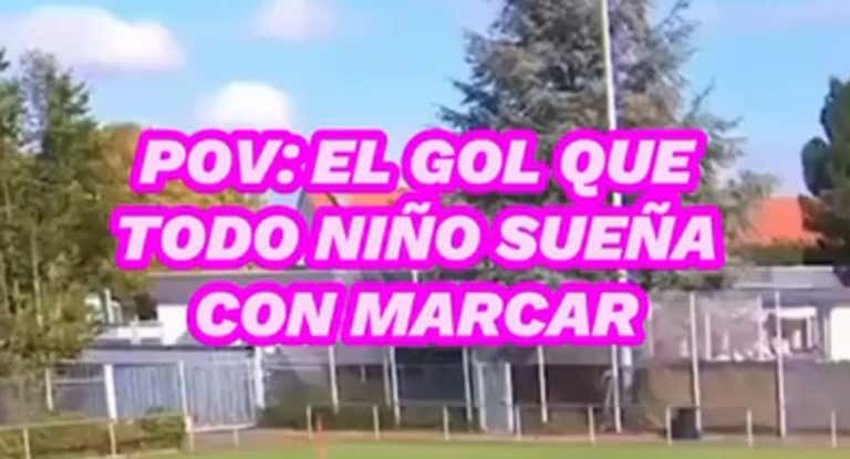 Un niño de la escuda del Eintracht marca el gol del año