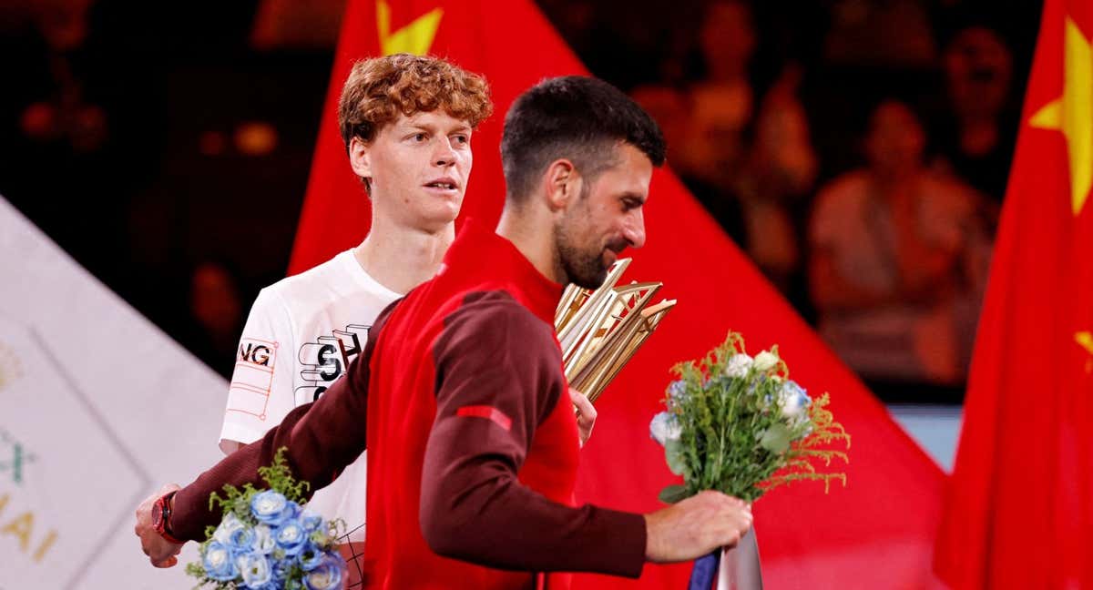 Djokovic felicita a Sinner en el ATP Shanghái.