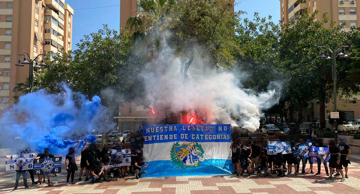 Ultras del Málaga.