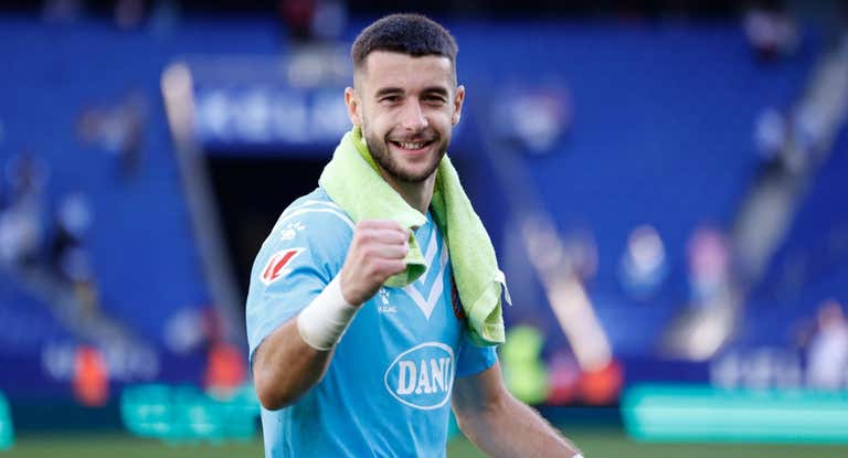 Joan García, tras el triunfo del Espanyol ante el Mallorca.
