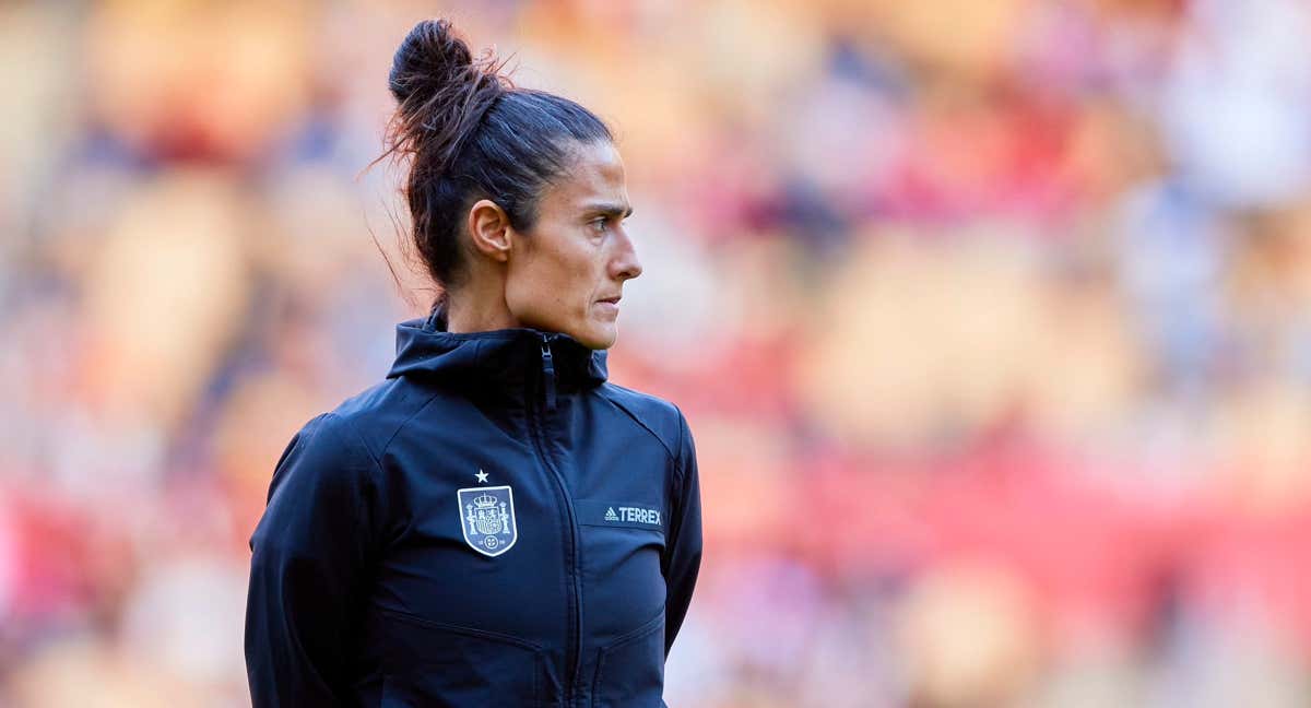 Montse Tomé durante un partido.
