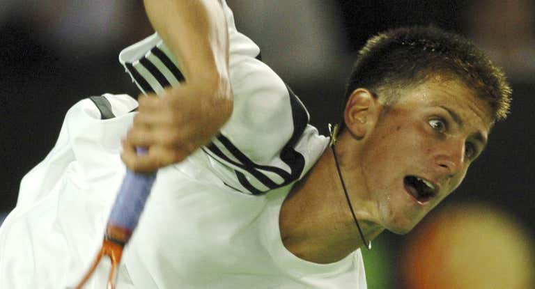 Novak Djokovic, en 2005, en uno de sus primeros torneos como profesional.