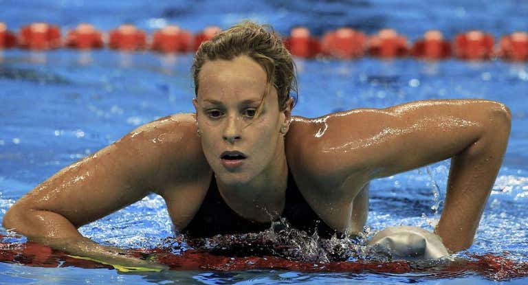 Federica Pellegrini, después de una prueba.