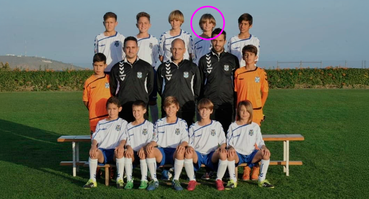 Nico Paz, en el Alevín del Tenerife en la temporada 15-16.