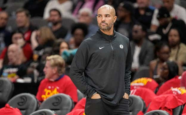 Jordi Fernández durante su debut con los Brooklyn Nets frente a los Atlanta Hawks  REUTERS