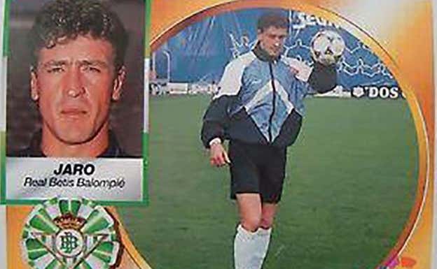 Cromo de Pedro Jaro en su etapa en el Betis. Ediciones Este