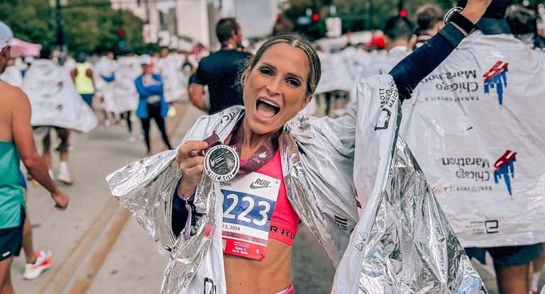 Verdeliss, tras el Maratón de Chicago.