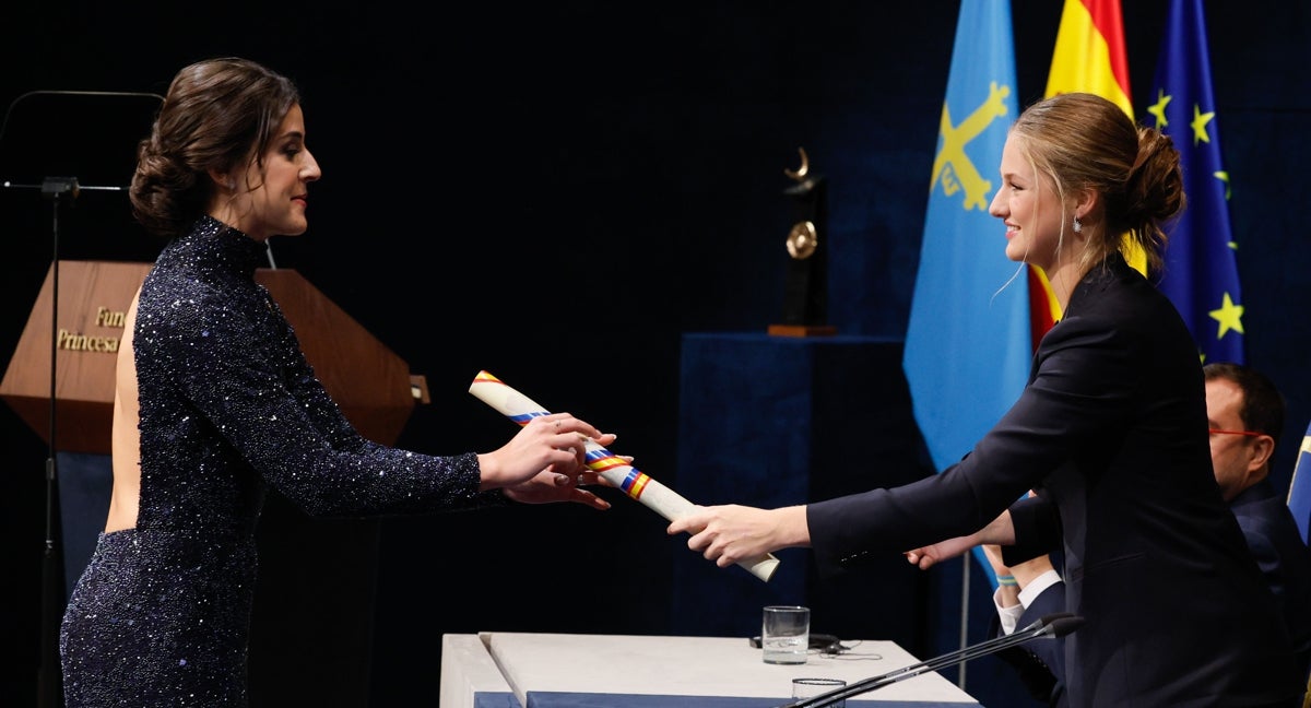 Carolina Marín recibe el Premio Princesa de Asturias de los Deportes 2024.