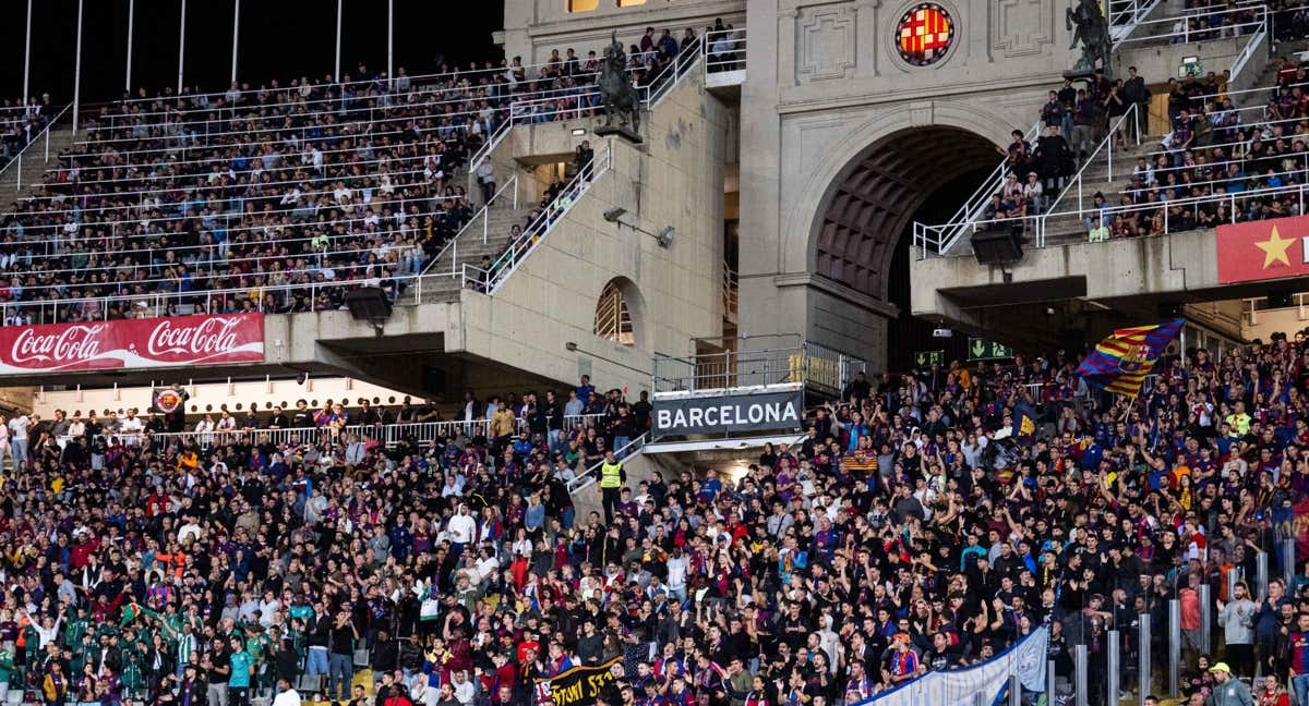 Montjuïc en un partido de la presente temporada.