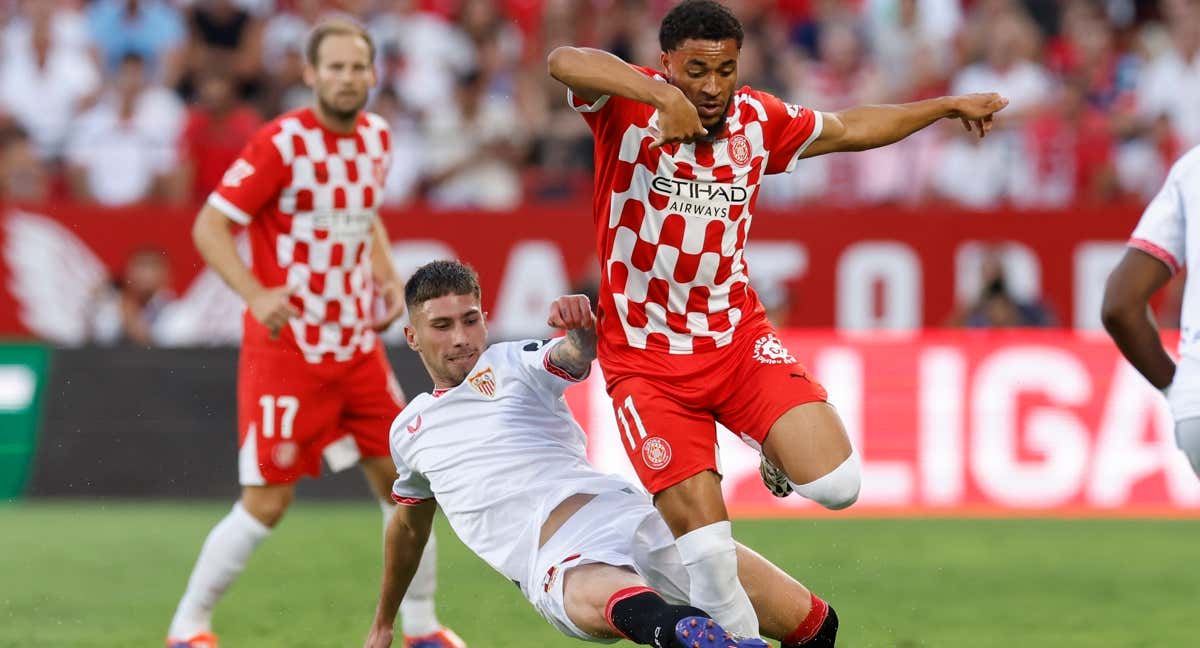 Danjuma, en el partido contra el Sevilla.