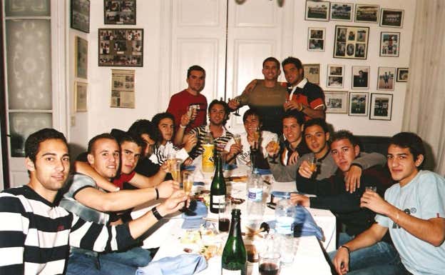 Una celebración en la residencia del Espanyol.