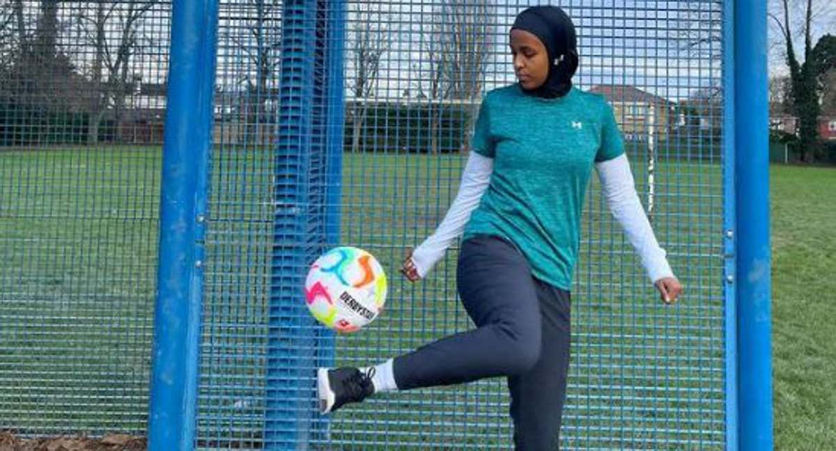 Iqra Ismail durante un entrenamiento.