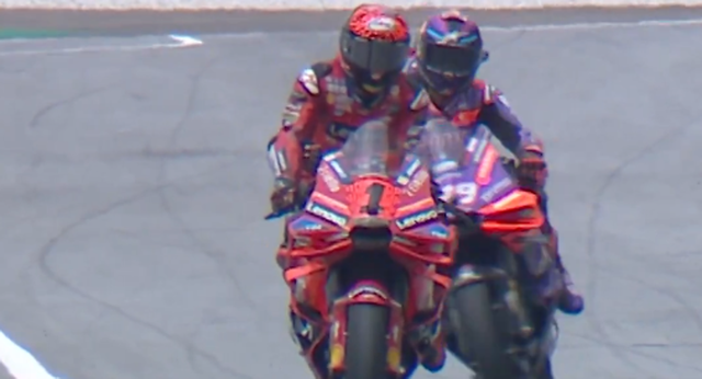Martín vs Bagnaia: marcaje en pista, 50 milésimas de diferencia y la caída del líder