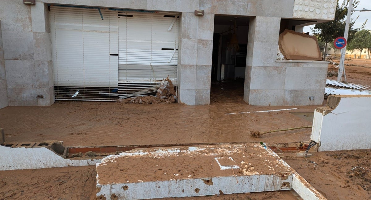 Inmueble de la familia de Marta Peiró de Picanya destrozado por la DANA.