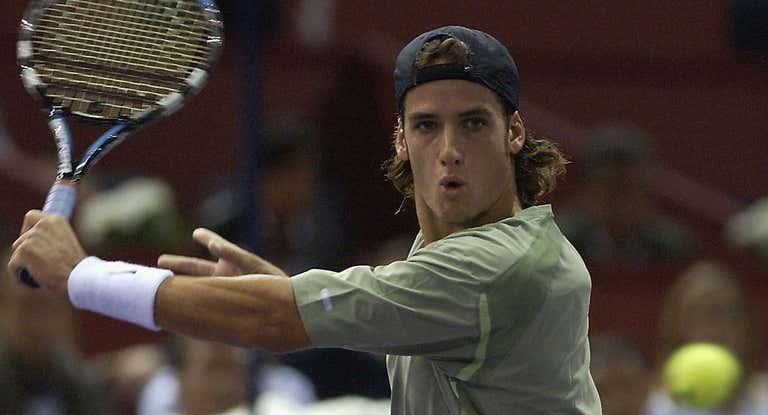 Feliciano López, durante la edición 2002 del Masters de Madrid.