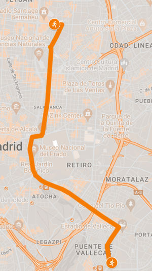 Recorrido de la San Silvestre vallecana.  San Silvestre