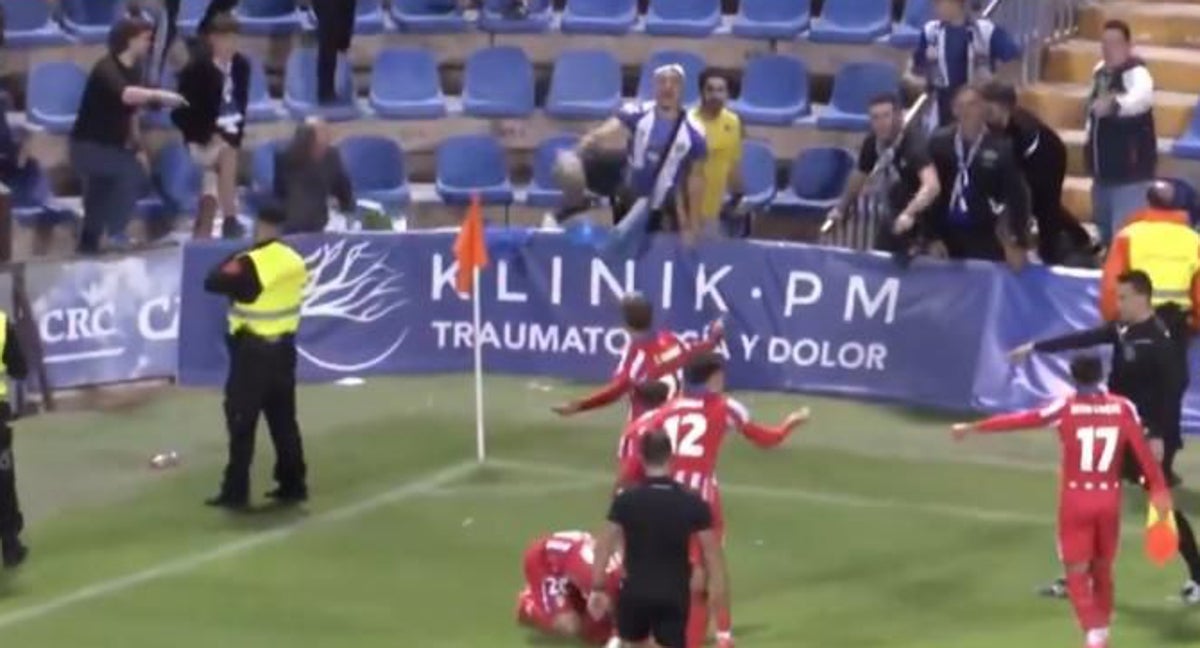 Incidentes en el Hércules CF - Atlético de Madrid B.