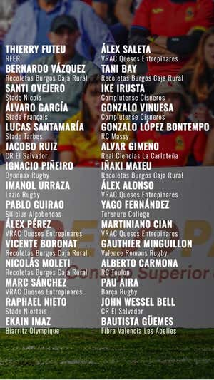 Convocatoria ante Fiji.  Ferugby