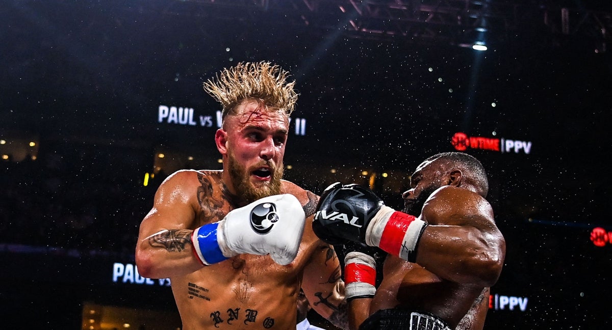 Jake Paul en su combate ante Tyron Woodley.