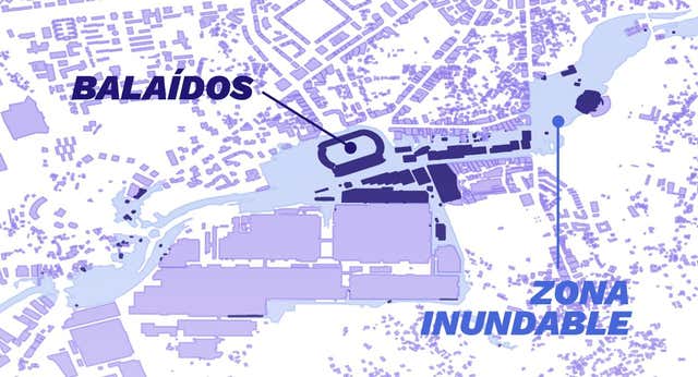 Balaídos, El Molinón o El Nuevo Arcángel: el mapa de los estadios españoles en zonas inundables