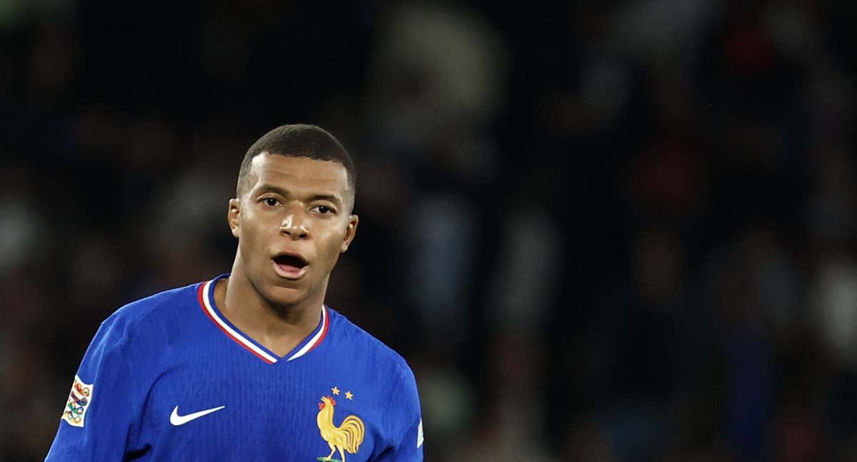 Mbappé, en un partido con Francia./AFP