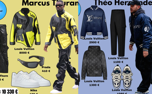 Outfits de Thuram y Théo en el parón de octubre.  clothes rap