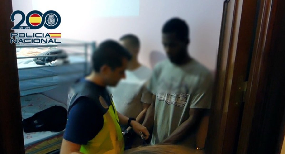 El momento de la detención.
