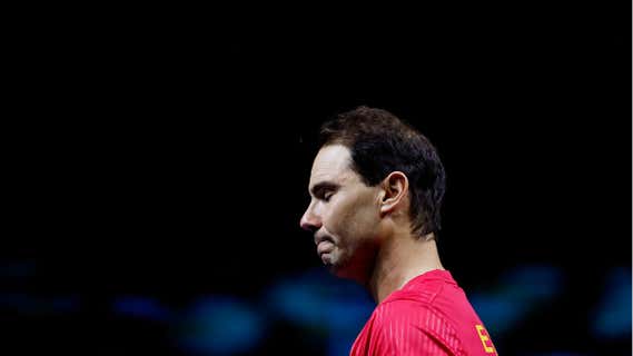 Nadal, durante su homenaje en la fase final de la Copa Davis/Reuters