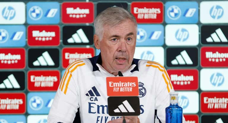 Rueda de prensa de Carlo Ancelotti en Valdebebas.