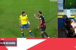 Lo nunca visto en Gran Canaria: Muñiz Ruiz expulsa a Muriqi por una peineta… ¡y pita un libre indirecto que acaba en gol por un «toma, toma» de Jaime Mata!