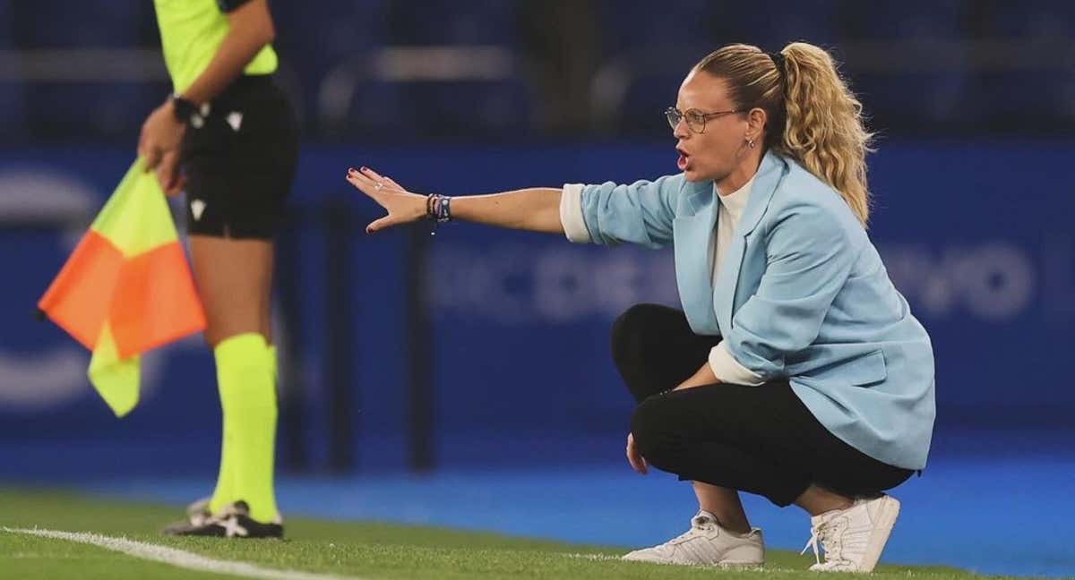 Irene Ferreras durante un partido.